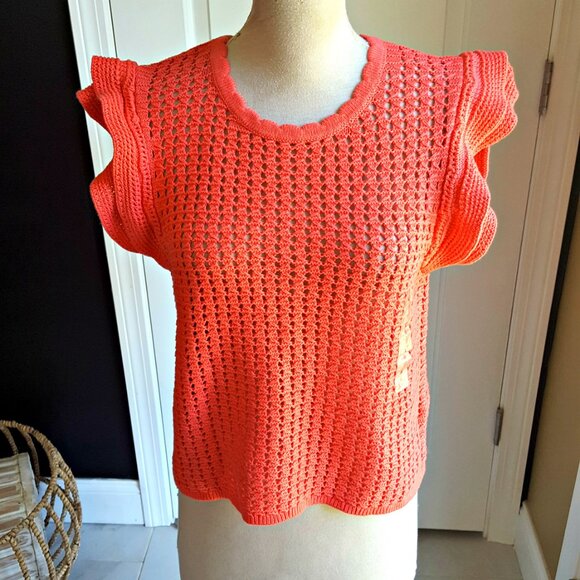 NEW! GAP FLUTTER SLEEVE SWEATER SZ L - Picture 5 of 5